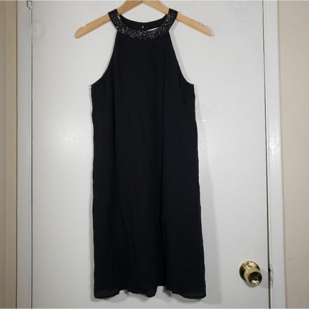Mango Casual Black Sleeveless Relaxed Fit Cocktail Dress Size 4